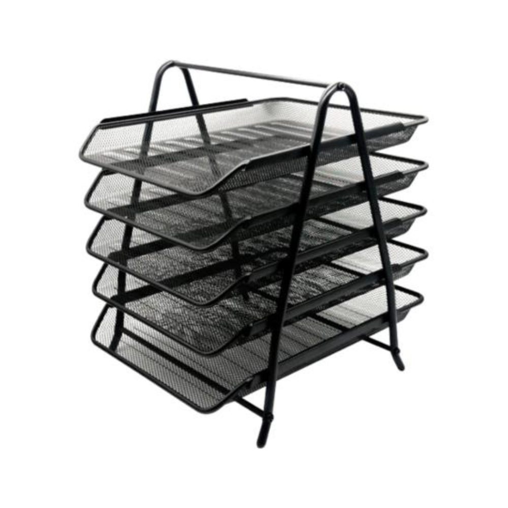 Charola Organizadora Nextep Malla Metálica 5 Niveles Negro Tipo Oficio