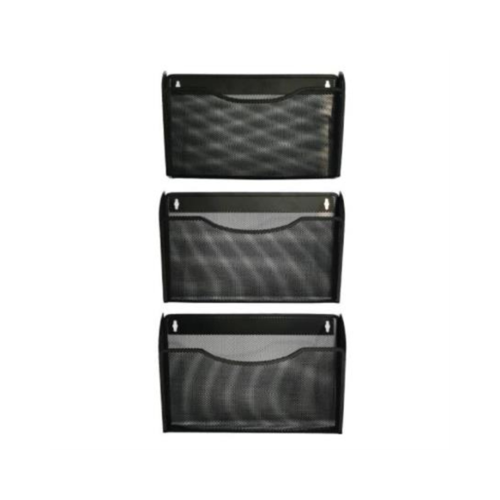 Revistero Nextep de Pared Malla Metálica C/3