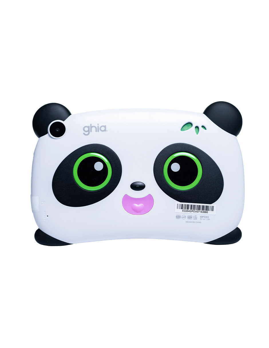 Tablet Kids A333 PentaCore 7" IPS 4GB RAM 64GB USB-C 2 cámaras Wi-Fi Bluetooth 2500mAh Android 15 panda ojos verdes
