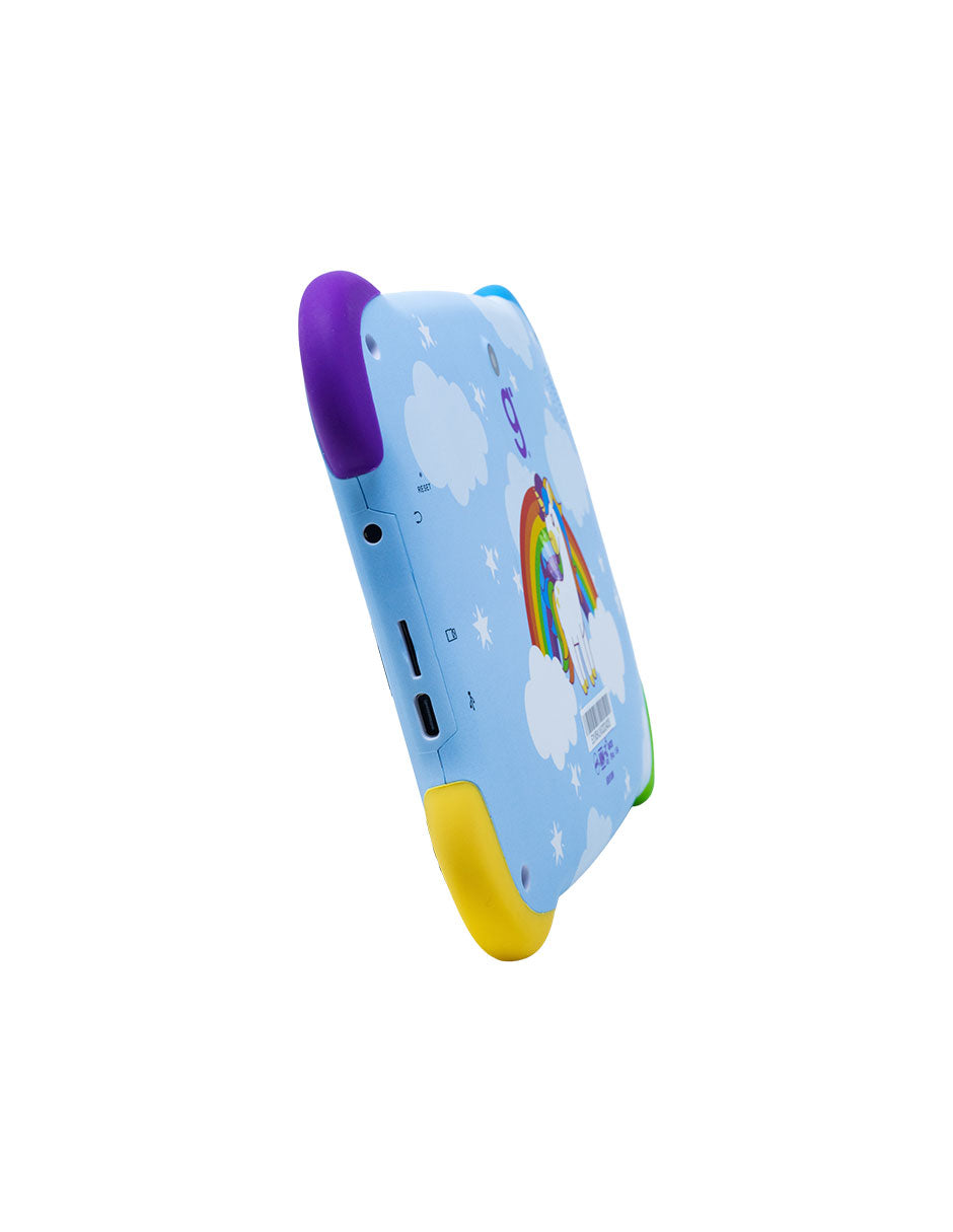 Tablet Kids A333 PentaCore 7" IPS 4GB RAM 64GB USB-C 2 cámaras Wi-Fi Bluetooth 2500mAh Android 15 unicornio