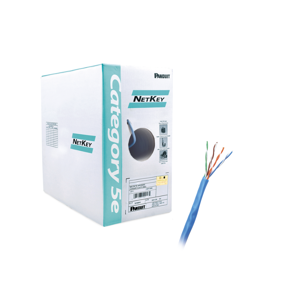 Bobina de Cable UTP Cat5E 305m Azul NetKey 24 AWG PVC