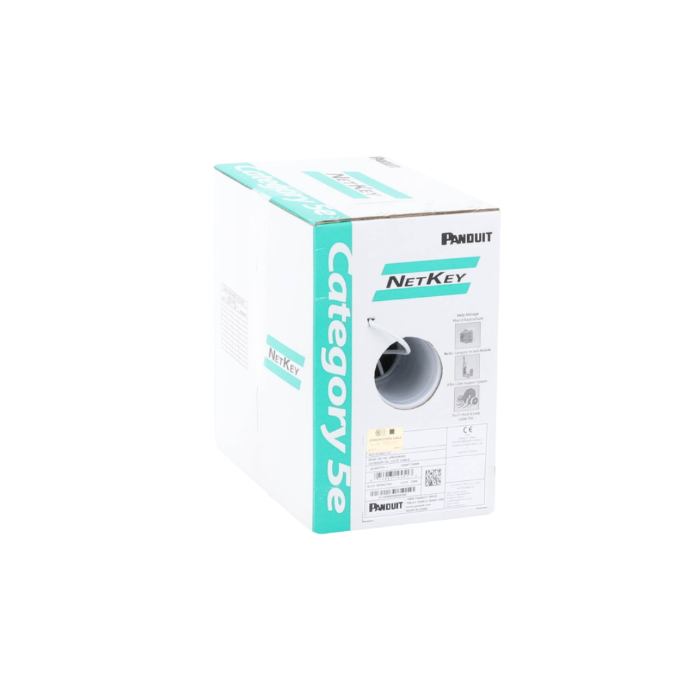 Bobina de Cable UTP Cat5E 305m Gris Claro NetKey 24 AWG PVC