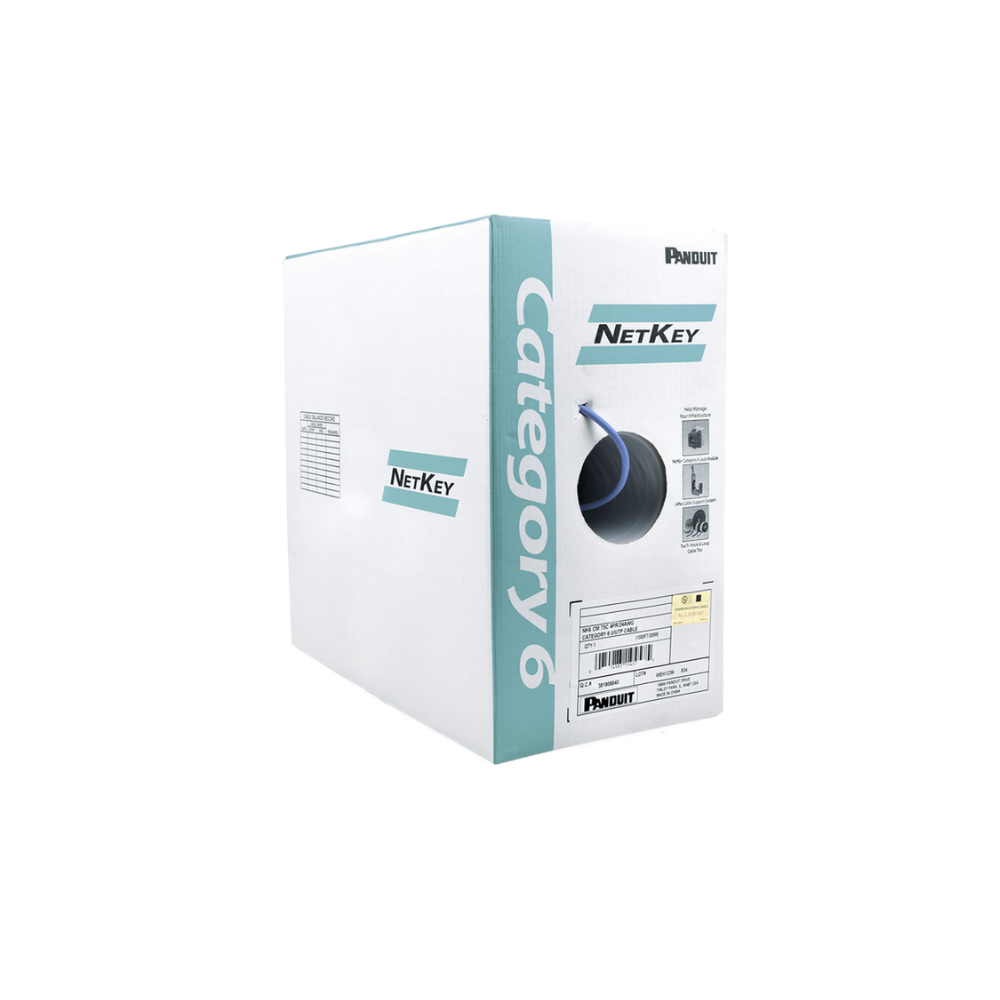 Bobina de Cable UTP Cat6 305m Azul NetKey 24 AWG 1000Mbps CMR