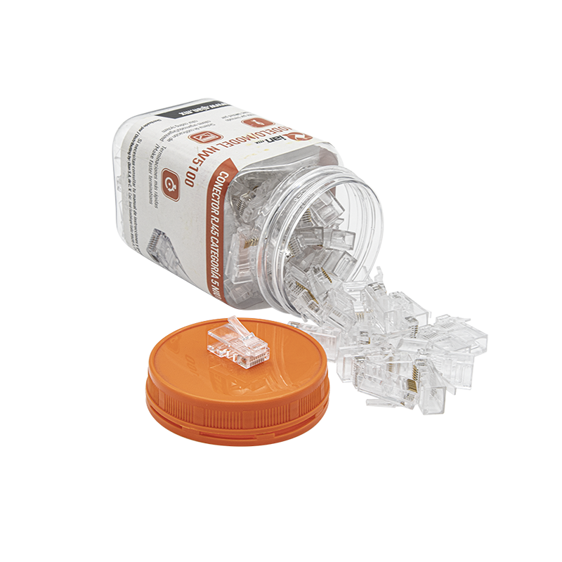 Bote 100Pzas Plug RJ45 Cat5E Qian NW5100 50Micras