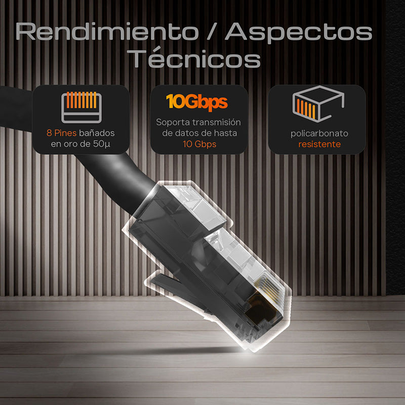 Bote 100Pzas Plug RJ45 Cat6 Qian NW6100 50Micras