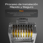 Bote 100Pzas Plug RJ45 Cat6 Qian NW6100 50Micras