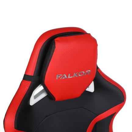 Silla Gamer Nextep Ergonomica Falkor Masaje Lumbar y Reposa Pies Color Rojo/Negro