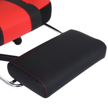 Silla Gamer Nextep Ergonomica Falkor Masaje Lumbar y Reposa Pies Color Rojo/Negro
