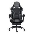 Silla Gamer Nextep Ergonomica Falkor Masaje Lumbar y Reposa Pies Color Gris/Negro