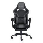 Silla Gamer Nextep Ergonomica Falkor Masaje Lumbar y Reposa Pies Color Gris/Negro
