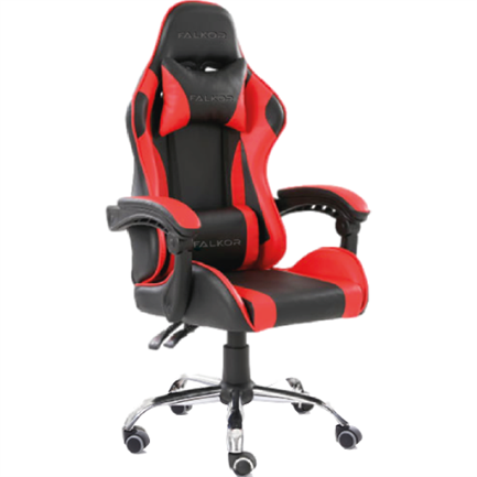 Silla Gamer Ergonómica Modelo Falkor Negro-Rojo