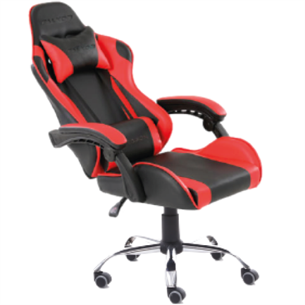 Silla Gamer Ergonómica Modelo Falkor Negro-Rojo