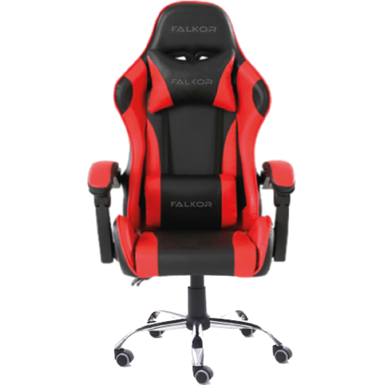 Silla Gamer Ergonómica Modelo Falkor Negro-Rojo