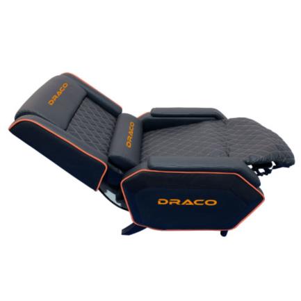 Sofá Gamer Reclinable Dragon XT Modelo Draco Negro-Naranja