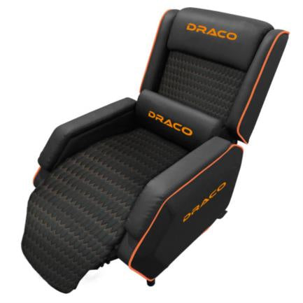 Sofá Gamer Reclinable Dragon XT Modelo Draco Negro-Naranja