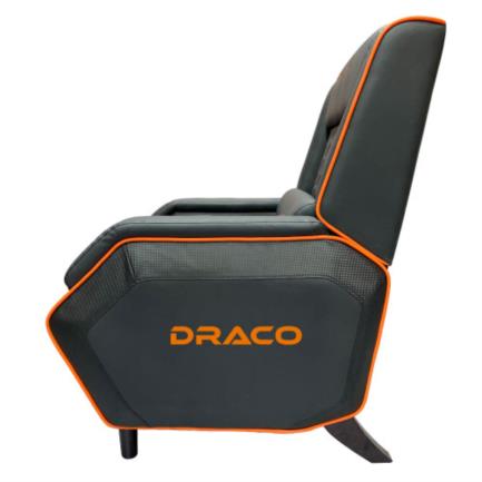 Sofá Gamer Reclinable Dragon XT Modelo Draco Negro-Naranja