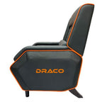 Sofá Gamer Reclinable Dragon XT Modelo Draco Negro-Naranja