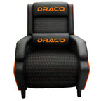 Sofá Gamer Reclinable Dragon XT Modelo Draco Negro-Naranja
