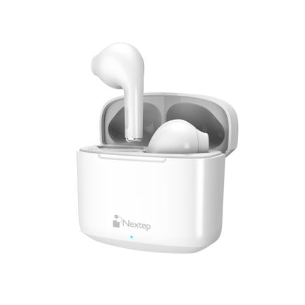 Audífonos Nextep Buds Bluetooth Control Táctil Hasta 20h Blanco