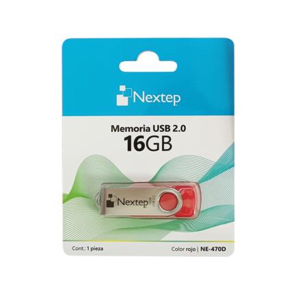 Memoria USB 2.0 Nextep Twist 16GB Rojo
