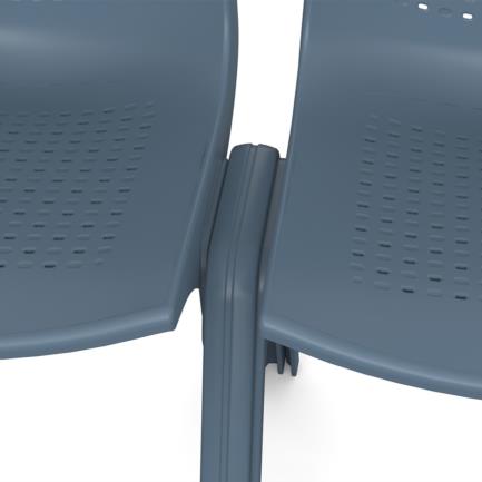 Silla De Visitas/Comedor Nextep Fibra Alta Resistencia Apilable Gris Obscuro