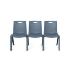 Silla De Visitas/Comedor Nextep Fibra Alta Resistencia Apilable Gris Obscuro