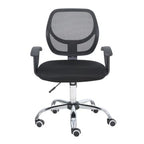 Silla Secretarial Nextep De Altura Ajustable Tela Negra Base Giratoria