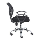 Silla Secretarial Nextep De Altura Ajustable Tela Negra Base Giratoria