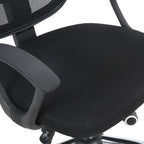 Silla Secretarial Nextep De Altura Ajustable Tela Negra Base Giratoria