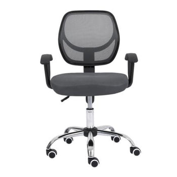 Silla Secretarial Nextep De Altura Ajustable Tela Gris Base Giratoria