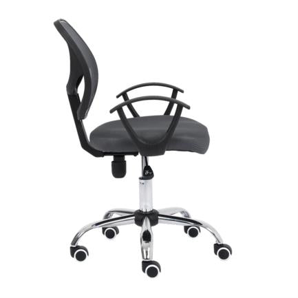 Silla Secretarial Nextep De Altura Ajustable Tela Gris Base Giratoria