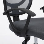 Silla Secretarial Nextep De Altura Ajustable Tela Gris Base Giratoria