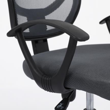 Silla Secretarial Nextep De Altura Ajustable Tela Gris Base Giratoria