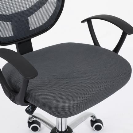 Silla Secretarial Nextep De Altura Ajustable Tela Gris Base Giratoria