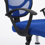 Silla Secretarial Nextep De Altura Ajustable Tela Azul Base Giratoria