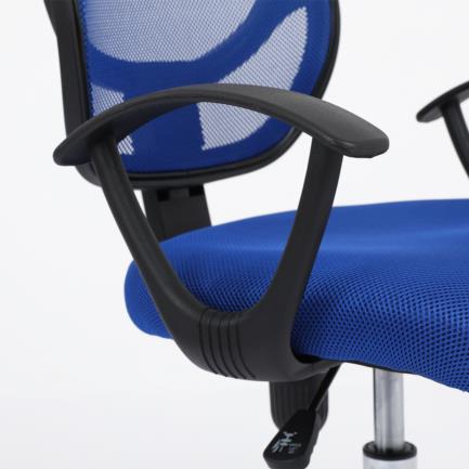 Silla Secretarial Nextep De Altura Ajustable Tela Azul Base Giratoria