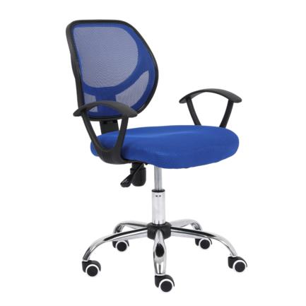 Silla Secretarial Nextep De Altura Ajustable Tela Azul Base Giratoria