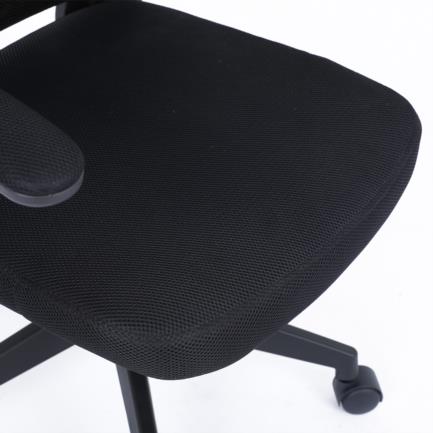 Silla Ejecutiva Nextep De Altura Y Descansabrazos Ajustable Tela/Malla Negro Y Base Giratoria