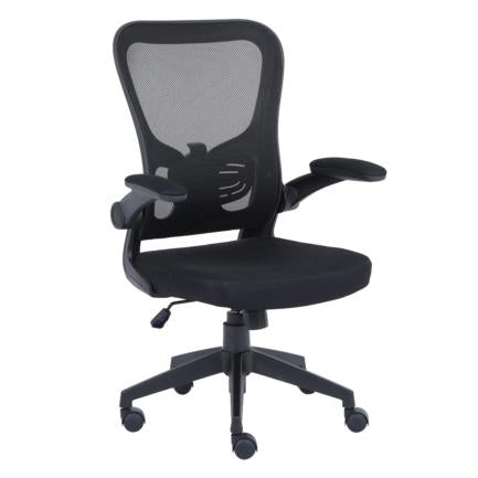 Silla Ejecutiva Nextep De Altura Y Descansabrazos Ajustable Tela/Malla Negro Y Base Giratoria