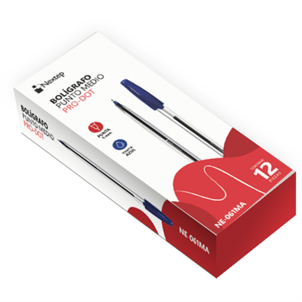 Bolígrafo Nextep Pro-Dot Color Azul Medio 1Mm C/12