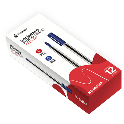 Bolígrafo Nextep Pro-Tip Color Azul Medio 1Mm C/12