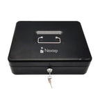 Caja Dinero Nextep Metalica Extra Grande 30 cm Bandeja Con Clips Para 4 Billetes