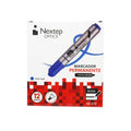 Marcador Nextep Permanente Punta Gruesa Cincel 4Mm Azul C/12 Pzas