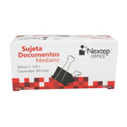 Sujeta Documentos Nextep Mediano 32Mm (1 1/4") 12 Pzas