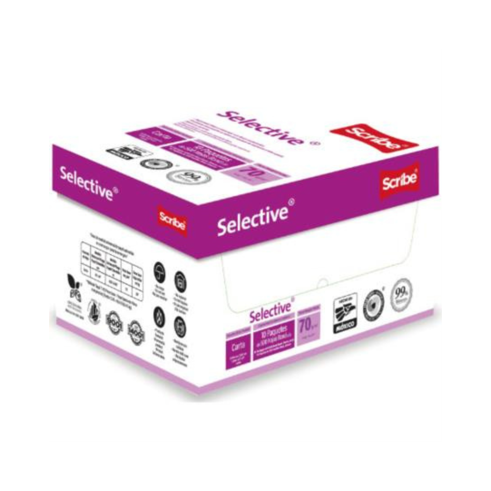 Papel Cortado Scribe Selective Carta 99% Blancura 70g C/5000