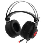 Audífonos gamer alámbricos Primus Arcus 150T USB diadema metálica micrófono retráctil cancelación de ruido color negro