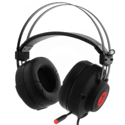 Audífonos gamer alámbricos Primus Arcus 150T USB diadema metálica micrófono retráctil cancelación de ruido color negro