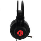 Audífonos gamer alámbricos Primus Arcus 150T USB diadema metálica micrófono retráctil cancelación de ruido color negro