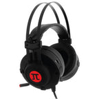 Audífonos gamer alámbricos Primus Arcus 150T USB diadema metálica micrófono retráctil cancelación de ruido color negro