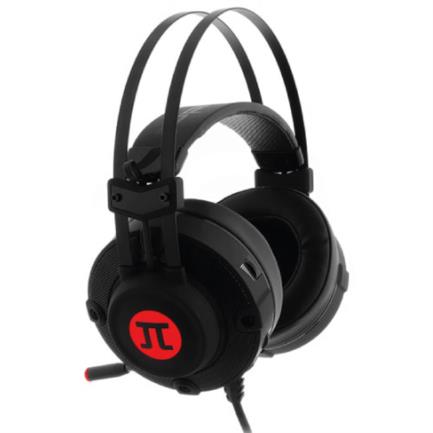 Audífonos gamer alámbricos Primus Arcus 150T USB diadema metálica micrófono retráctil cancelación de ruido color negro